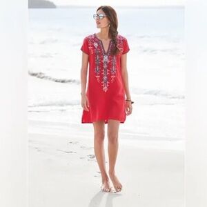Johnny Was Pera Easy Tunic Dress 100% linen NWT